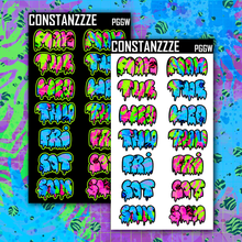 Load image into Gallery viewer, Jumbo Neon Go Wild Drippy Days of the Week Sticker Sheet