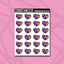 Load image into Gallery viewer, Pride Heart Sticker Sheet