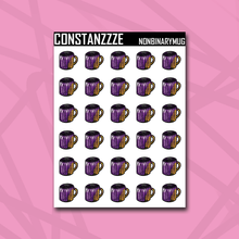 Load image into Gallery viewer, Pride Watercolor Coffee Mug Sticker Sheet