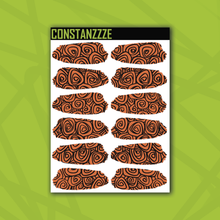 Load image into Gallery viewer, Traditional Swirlies Medium Swatch Sticker Sheet