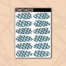 Load image into Gallery viewer, Pastel Crisscross Medium Swatch Sticker Sheet