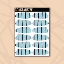 Load image into Gallery viewer, Pastel Stripes Medium Swatch Sticker Sheet