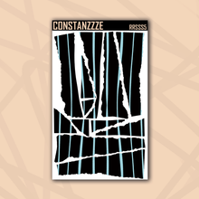 Load image into Gallery viewer, Pastel Stripes on Black Rippies Sticker Sheet