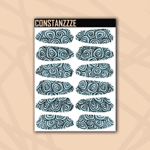 Load image into Gallery viewer, Pastel Swirlies Medium Swatch Sticker Sheet