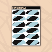 Load image into Gallery viewer, Pastel Thick Stripe Medium Swatch Sticker Sheet