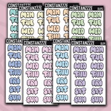 Load image into Gallery viewer, Jumbo Pastel Drippy Days of the Week Sticker Sheet