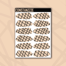 Load image into Gallery viewer, Pastel Crisscross Medium Swatch Sticker Sheet