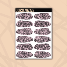 Load image into Gallery viewer, Pastel Swirlies Medium Swatch Sticker Sheet