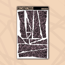 Load image into Gallery viewer, Pastel Swirlies on Black Rippies Sticker Sheet