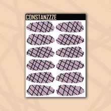 Load image into Gallery viewer, Pastel Crisscross Medium Swatch Sticker Sheet