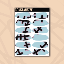 Load image into Gallery viewer, Pastel Sally Medium Swatch Sticker Sheet