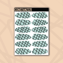 Load image into Gallery viewer, Pastel Crisscross Medium Swatch Sticker Sheet