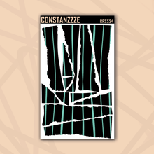 Load image into Gallery viewer, Pastel Stripes on Black Rippies Sticker Sheet