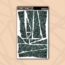 Load image into Gallery viewer, Pastel Swirlies on Black Rippies Sticker Sheet