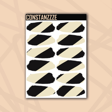 Load image into Gallery viewer, Pastel Thick Stripe Medium Swatch Sticker Sheet