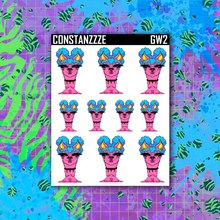 Load image into Gallery viewer, Neon Pink Go Wild Llama Sticker Sheet