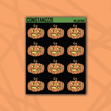Load image into Gallery viewer, Heart Eye Jack-o'-lantern Sticker Sheet