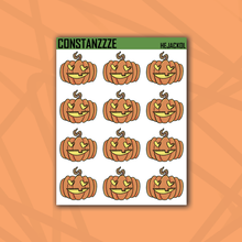 Load image into Gallery viewer, Heart Eye Jack-o'-lantern Sticker Sheet