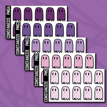 Load image into Gallery viewer, Purple Moon Ghostie Notes Sticker Sheet