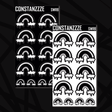 Load image into Gallery viewer, Jumbo Skull Witch Rainbow Sticker Sheet