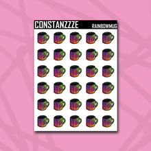 Load image into Gallery viewer, Pride Watercolor Coffee Mug Sticker Sheet