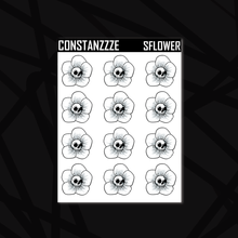Load image into Gallery viewer, Skull Flower Sticker Sheet