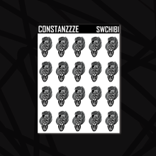 Load image into Gallery viewer, Small Skull Witch Chibi Sticker Sheet