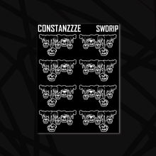 Load image into Gallery viewer, Drippy Skull Header Sticker Sheet