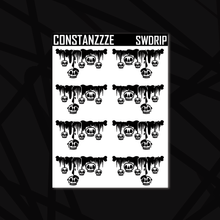 Load image into Gallery viewer, Drippy Skull Header Sticker Sheet