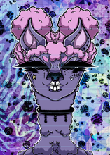 Load image into Gallery viewer, Slate Purple GW Llama Reusable Sticker Book