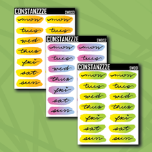 Load image into Gallery viewer, Summer Waves Day Swatch Sticker Sheet