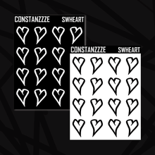 Load image into Gallery viewer, Skull Witch Heart Sticker Sheet