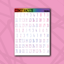 Load image into Gallery viewer, Small Pride Number Sticker Sheet