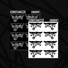 Load image into Gallery viewer, Drippy Skull Header Sticker Sheet