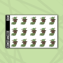 Load image into Gallery viewer, Small Baby Alien Mermaid Sticker Sheet