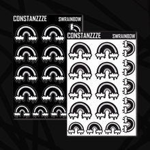 Load image into Gallery viewer, Skull Witch Rainbow Sticker Sheet