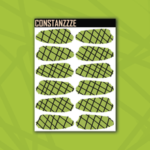 Load image into Gallery viewer, Traditional Crisscross Medium Swatch Sticker Sheet