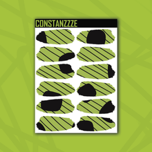 Load image into Gallery viewer, Traditional Dot With Stripes Medium Swatch Sticker Sheet