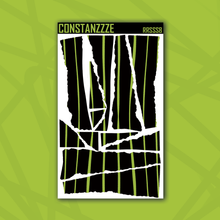 Load image into Gallery viewer, Traditional Stripes On Black Rippies Sticker Sheet