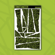 Load image into Gallery viewer, Traditional Swirlies On Black Rippies Sticker Sheet