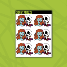 Load image into Gallery viewer, Traditional Jack and Sally Sticker Sheet