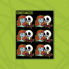 Load image into Gallery viewer, Traditional Jack and Sally Sticker Sheet