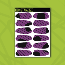 Load image into Gallery viewer, Traditional Dot With Stripes Medium Swatch Sticker Sheet