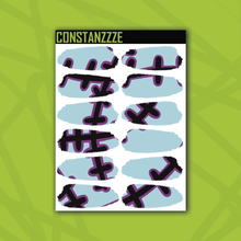 Load image into Gallery viewer, Traditional Sally Medium Swatch Sticker Sheet