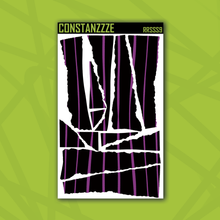 Load image into Gallery viewer, Traditional Stripes On Black Rippies Sticker Sheet