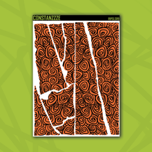 Load image into Gallery viewer, Jumbo Traditional Swirlies Rippies Sticker Sheet