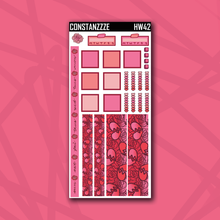 Load image into Gallery viewer, Pink Love Hobonichi Weeks Sticker Kit