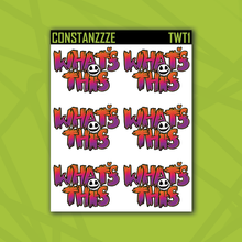 Load image into Gallery viewer, Medium Zombie Traditional What's This Sticker Sheet
