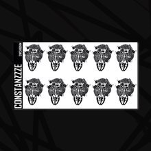 Load image into Gallery viewer, Large Skull Witch Happy Mail Chibi Sticker Sheet