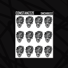 Load image into Gallery viewer, Skull Witch ZZZ Chibi Sticker Sheet